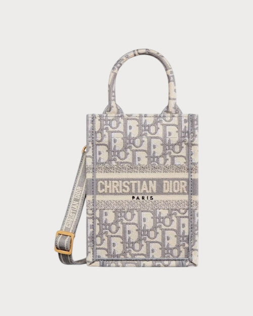 CHRISTIAN DIOR Mini Book Tote Phone Bag | 迪奥 迷你手机袋 (蓝色老花) - LONDONKELLY 英国名牌代购
