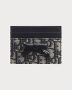 CHRISTIAN DIOR Oblique Bow Freesia Card Holder | 迪奧 蝴蝶結卡套 (藍色) - LONDONKELLY 英國名牌代購