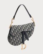 CHRISTIAN DIOR Saddle Bag with Strap Oblique Jacquard(Blue) - LONDONKELLY 英国名牌代购