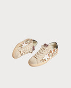 GOLDEN GOOSE Super - Star LTD in zebra - effect Swarovski with a white leather star | 黃金鵝 Super - Star LTD 斑馬紋效果施華洛世奇款,搭配白色皮革星星(白色) - LondonKelly 英國名牌代購