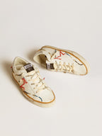 GOLDEN GOOSE Women’s Super - Star LTD with perforated star and metallic leather heel tab | 黃金鵝 女款 Super - Star LTD 搭配鏤空星星與金屬感皮革後跟標籤(白色) - LondonKelly 英國名牌代購