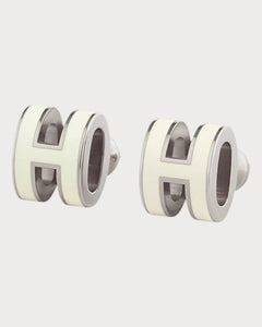 HERMES Silver Mini Pop H Earrings | 愛馬仕 耳環 (迷你/多色) - LondonKelly 英國名牌代購