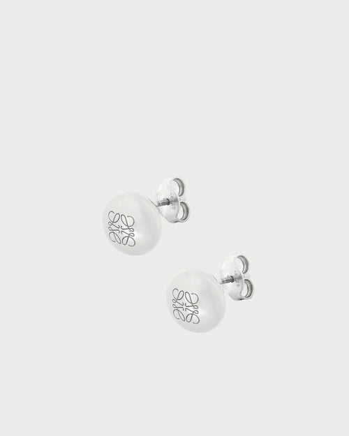 LOEWE Anagram Pebble Stud Earrings in Sterling Silver | 罗意威 耳环 (多色) - LondonKelly 英国名牌代购