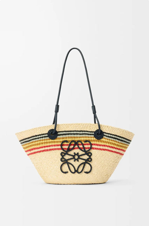 Loewe Small Anagram basket in Iraca Palm and Calfskin | 羅意威 草編袋 (啡色) - LondonKelly 英國名牌代購