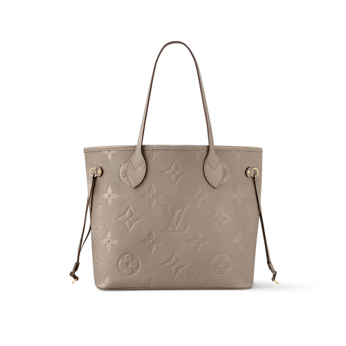 LOUIS VUITTON M45685 Neverfull MM Tote Bag Monogram Empreinte Leather | 路易威登 手提袋 (Dune)