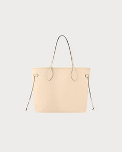LOUIS VUITTON M45685 Neverfull MM Tote Bag Monogram Empreinte Leather | 路易威登 手提袋 (Cream)