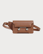 MARNI Cinnamon Leather Trunkaroo Crossbody Bag(Brown) - LONDONKELLY 英国名牌代购