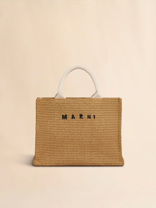 MARNI Natural - Coloured Raffia - Effect Small Tote Bag | 瑪尼 草編袋 (啡色) - LondonKelly 英國名牌代購