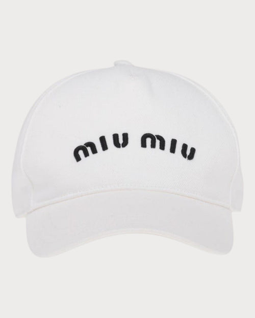 MIU MIU Drill Baseball Cap(White) - LONDONKELLY 英国名牌代购
