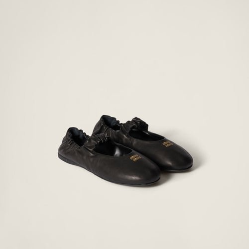 MIU MIU Ruches Nappa Leather Ballerinas | 缪缪 平底鞋 (多色) - LondonKelly 英国名牌代购