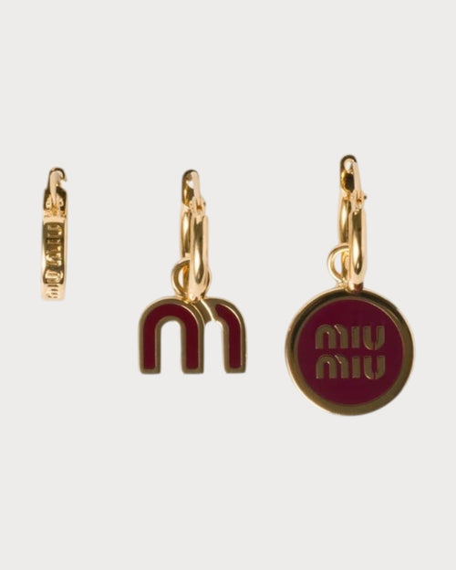 MIU MIU Set of Enameled Metal Earrings | 缪缪 耳环 (多色) - LONDONKELLY 英国名牌代购