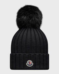 MONCLER Beanie with Pom Pom Wool(4 Colors) - LONDONKELLY 英国名牌代购