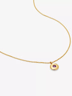 MONICA VINADER February Birthstone 18ct Yellow Gold - Plated Vermeil Sterling - Silver and Amethyst Pendant Necklace | 頸鏈 (金色) - LondonKelly 英國名牌代購