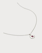 MONICA VINADER January Birthstone Sterling - Silver and Red Garnet Necklace | 頸鏈 (銀色) - LondonKelly 英國名牌代購