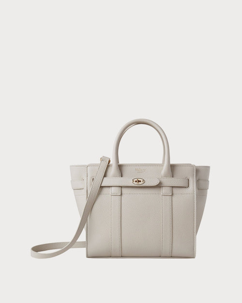 MULBERRY Mini Zipped Bayswater | 瑪百莉 迷你拉鍊貝斯沃特包(粉白色) - LondonKelly 英國名牌代購