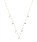 PERSEE Yellow Gold and Diamond 7 - Stone Danae Necklace | 黃金鑽石七顆石頸鏈 (黃金款) - LondonKelly 英國名牌代購