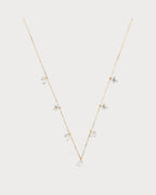 PERSEE Yellow Gold and Diamond 7 - Stone Danae Necklace | 黃金鑽石七顆石頸鏈 (黃金款) - LondonKelly 英國名牌代購