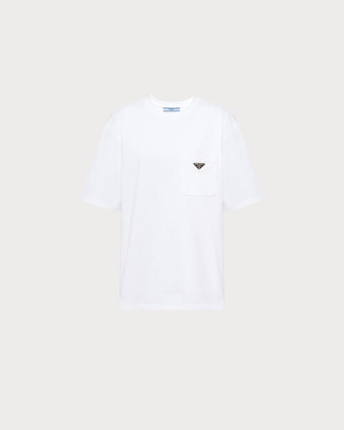 PRADA Women's White Jersey T-Shirt | 普拉達 女裝上衣 (白色) - LondonKelly 英國名牌代購
