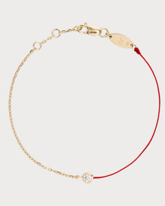REDLINE Rose Gold and Diamond Pure Half - Chain Bracelet | 红绳 手链 (0.1CT/多色) - LONDONKELLY 英国名牌代购