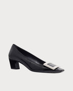 ROGER VIVIER Patent Belle Vivier Metal Buckle Pumps | RV 高跟鞋 (黑色亮皮) - LondonKelly 英國名牌代購