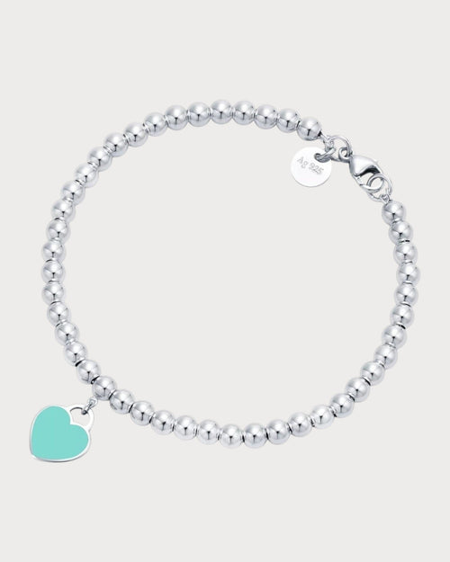 TIFFANY & CO. Return to Tiffany Blue Heart Tag Bead Bracelet in(Silver) - LONDONKELLY 英國名牌代購