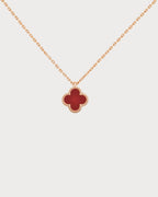 VAN CLEEF & ARPELS Sweet Alhambra Carnelian Pendant | 梵克雅宝 红玉髓吊坠 (玫瑰金) - LONDONKELLY 英国名牌代购