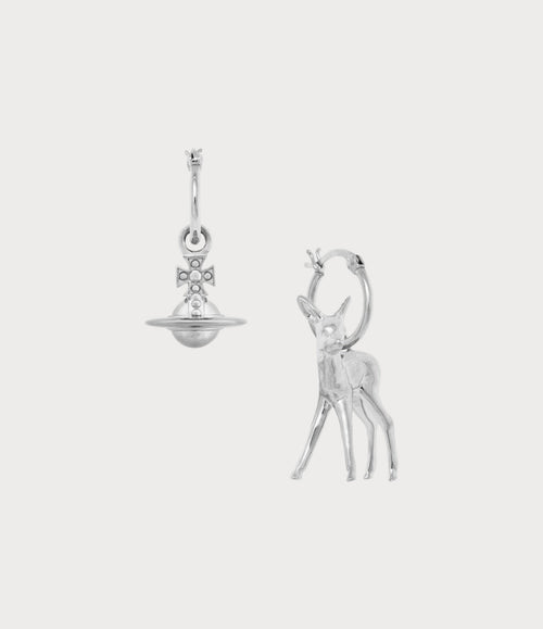 VIVIENNE WESTWOOD Monette Small Platinum Earrings | 西太后 耳环 (银色) - LONDONKELLY 英国名牌代购