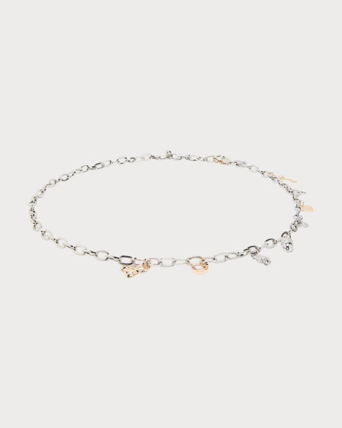 VIVIENNE WESTWOOD Multi Charm Two - Tone Chain Belt | 西太后 多吊饰双色链条腰带 (银色) - LONDONKELLY 英国名牌代购
