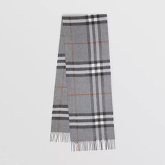 BURBERRY Classic Check Cashmere Scarf | 博柏利 經典頸巾 (Grey)