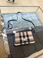 BURBERRY Classic Check Crossbody Bag | 博柏利 斜咩袋 (米黑色)