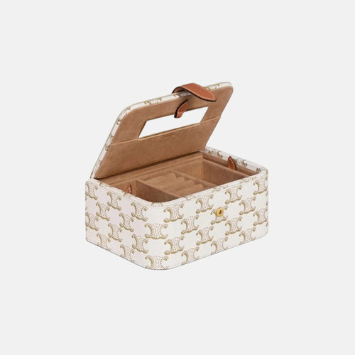 CELINE Triomphe Canvas Large Jewels Case | 赛琳 首饰盒 (White)