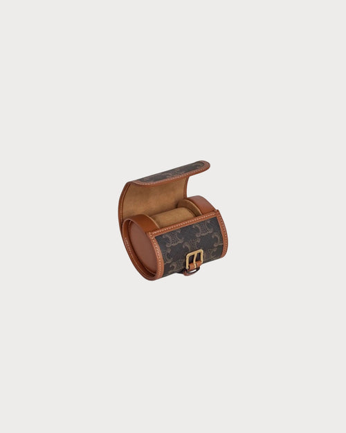 CELINE Triomphe Canvas Single Watch Case | 赛琳 手表盒 (啡色)