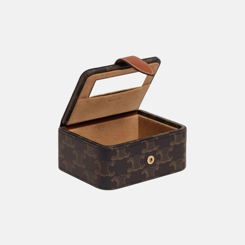 CELINE Triomphe Canvas Small Jewels Case | 赛琳 首饰盒 (啡色)