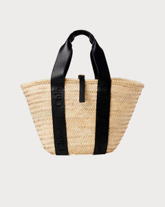 CHLOE Sense Medium Basket | 蔻依 草編袋 (Black)