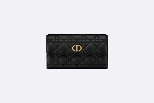 CHRISTIAN DIOR Caro Wallet | 迪奧 長銀包 (Black)