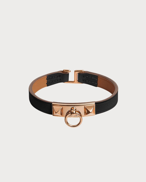 HERMES Rivale Mini Bracelet | 愛馬仕 手帶 (迷你/Noir/玫瑰金)