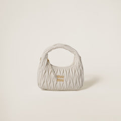 MIU MIU Wander Matelasse Nappa Leather Hobo Bag | 繆繆 腋下袋 (White)