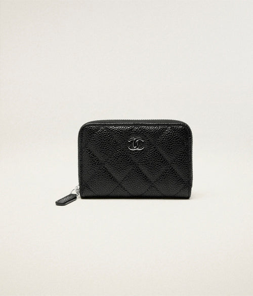 CHANEL Classic Zipped Coin Purse Grained Calfskin | 香奈兒 拉鏈銀包 (黑色)