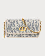 CHRISTIAN DIOR Small Miss Caro Pouch with Chain | Dior Handbag (Blue)