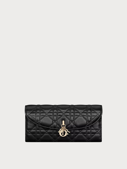 CHRISTIAN DIOR My Dior Violet Wallet Lambskin(Black)