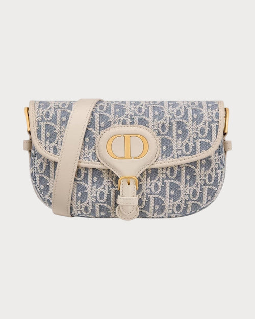 CHRISTIAN DIOR Dior Bobby East-West Bag Oblique Jacquard(Blue)