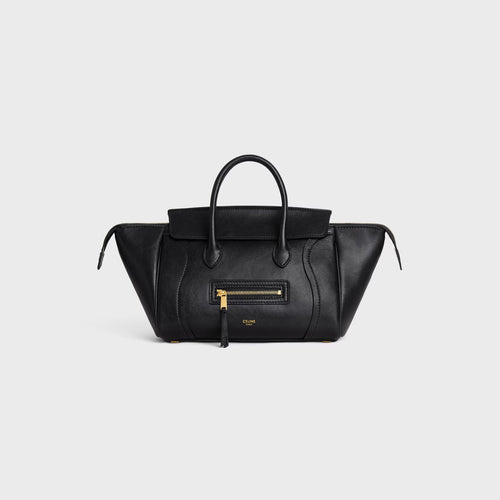 CELINE Little Luggage in Supple Shiny Lambskin | Celine Handbag (Small/Black)