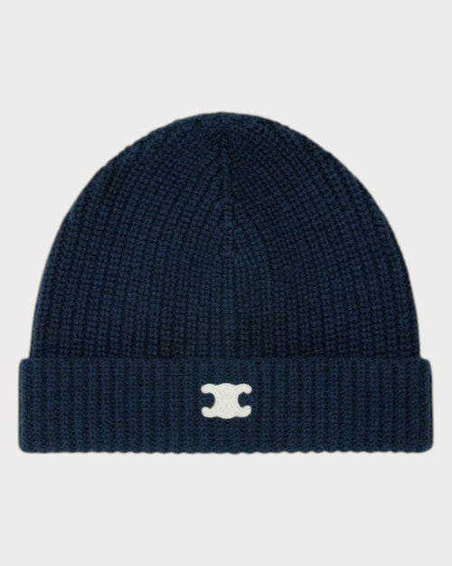 CELINE Beanie with Triomphe Patch | 賽琳 冷帽 (Navy)