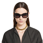 GUCCI Round Frame Sunglasses | Gucci Sunglasses (Multi-color)