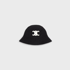 CELINE Triomphe Cloche Beanie | Celine cold hat (grey)