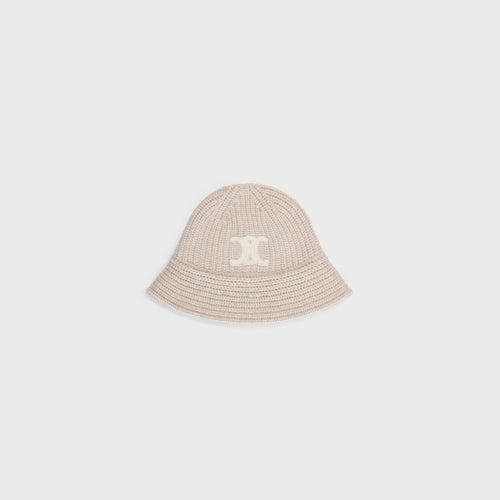 CELINE Triomphe Cloche Beanie | Celine cold hat (grey)