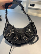 BALENCIAGA Le Cagole Shoulder Bag Calfskin(XS/Black)