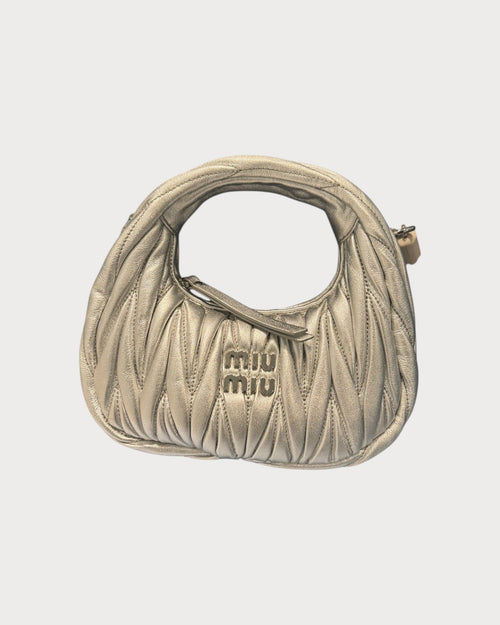 MIU MIU Mini Hobo Bag | 繆繆 迷你手袋 (銀色)