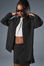 ALO YOGA Pinstripe Daylight Button Down Long Sleeve | 細條紋長袖襯衫 (多色)