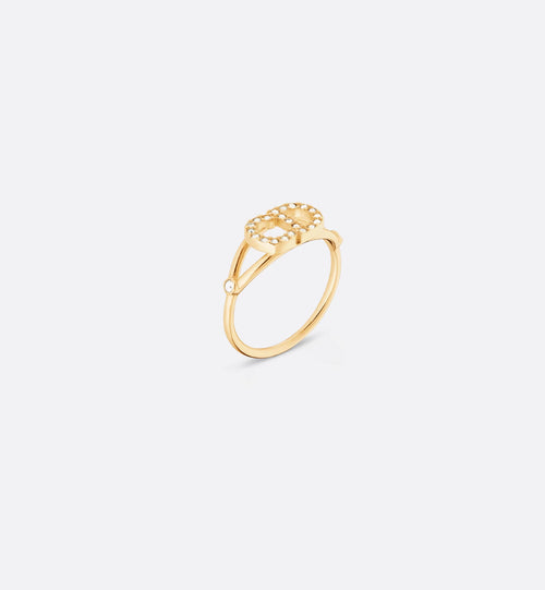 CHRISTIAN DIOR Clair D Lune Ring Gold-Finish Metal and White Crystals | 迪奥戒指(金色)